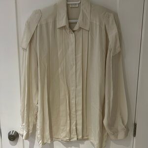 Vintage Looks Rayon/wool Utility Button down Shirt PTP 24”